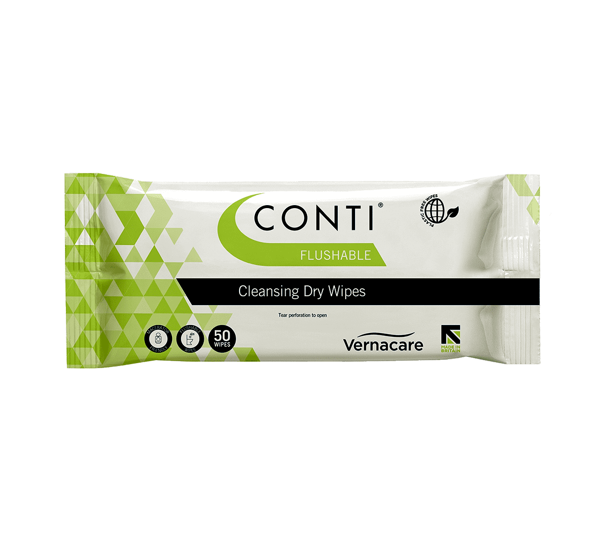 Patient dry cleansing wipes that are 100% plastic free, with the added convenience of quick, safe, and hygienic disposal in either a toilet or macerator making this dry wipe a better environmental option.